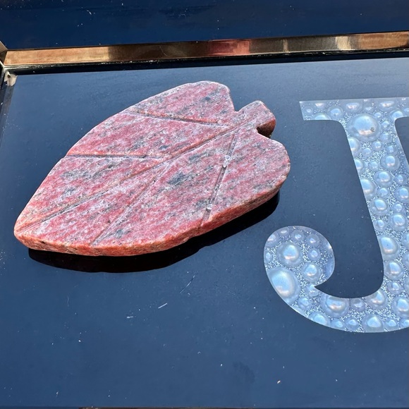 Brecciated Jasper Natural Crystal Leaf Carving - Picture 2 of 2